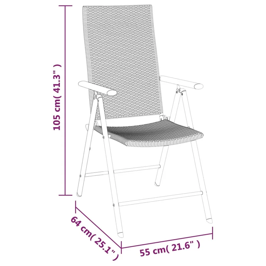 Ensemble à manger de jardin 5 pcs Noir Résine tressée - 10