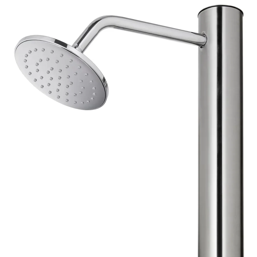 Douche de jardin avec base marron 220 cm Acier inoxydable - 10