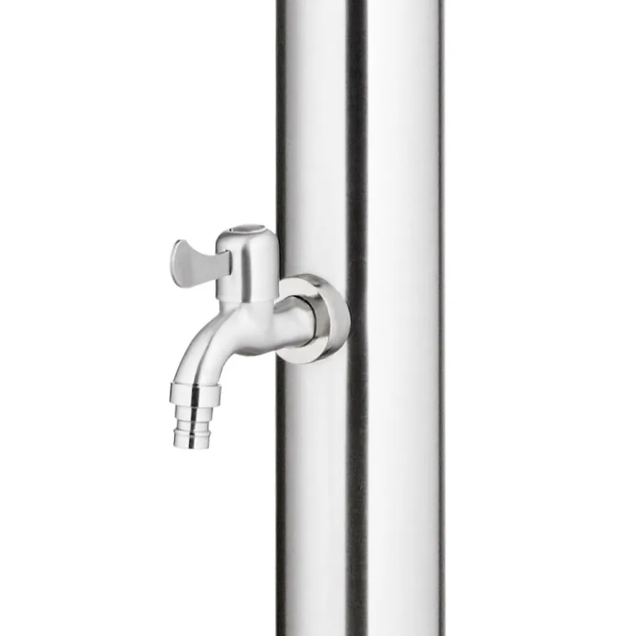Douche de jardin avec base marron 220 cm Acier inoxydable - 7