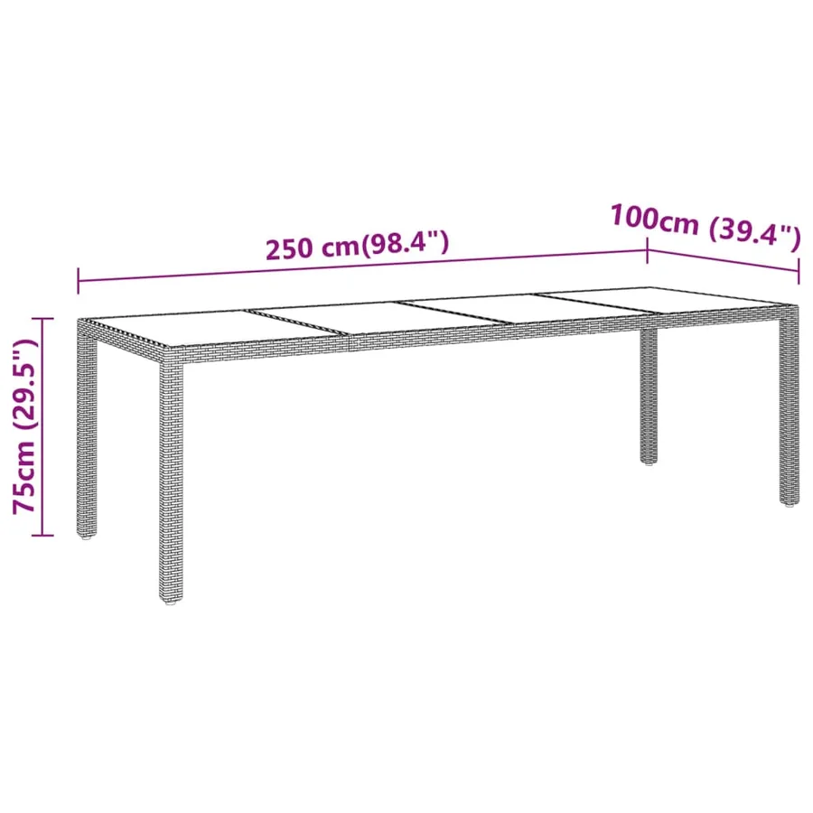 Ensemble à manger de jardin 11 pcs résine tressée gris - 9