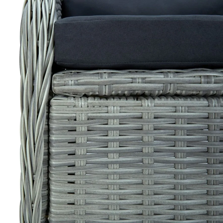 Ensemble à manger de jardin 7 pcs Gris clair - 14