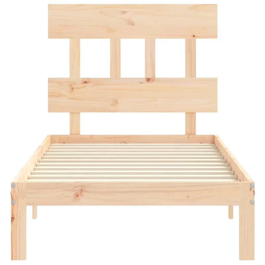 Cadre de lit sans matelas 90x200 cm bois de pin massif - 6