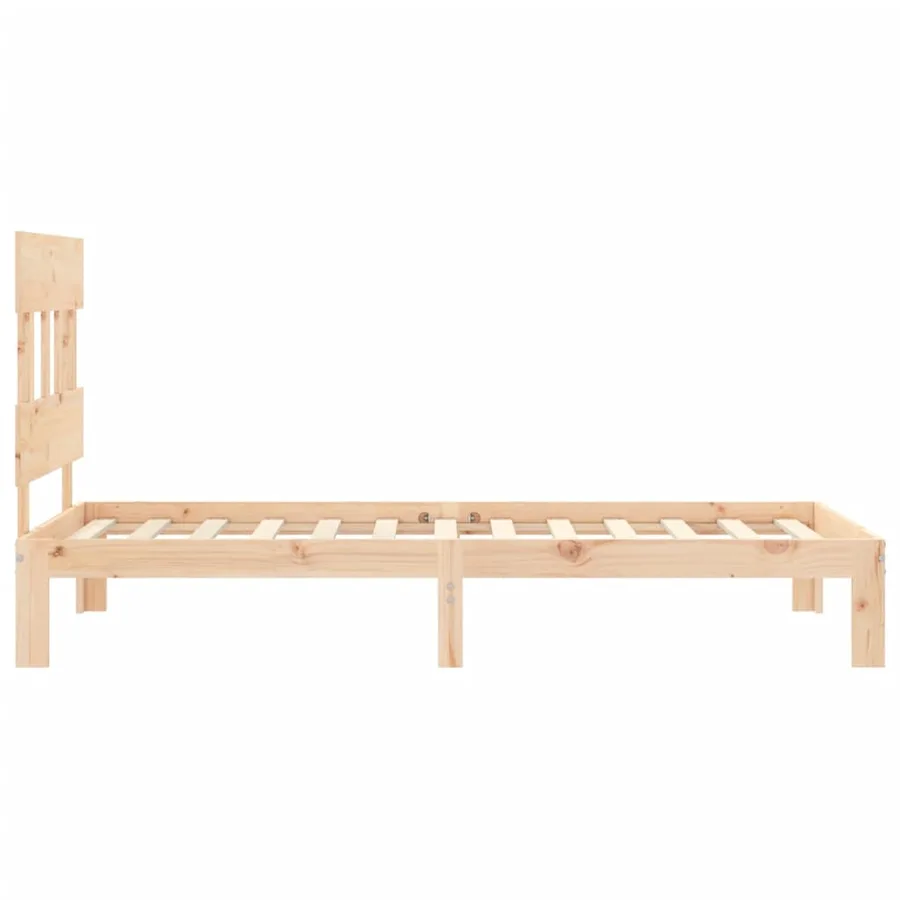 Cadre de lit sans matelas 90x200 cm bois de pin massif - 7