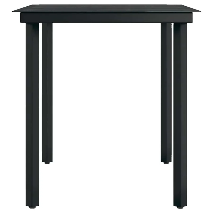 Ensemble à manger de jardin 7 pcs Noir - 7
