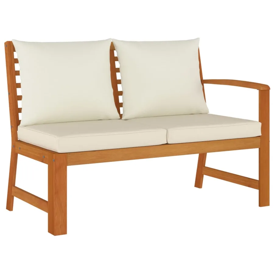 Ensemble à manger de jardin coussins 7 pcs Bois acacia - 5
