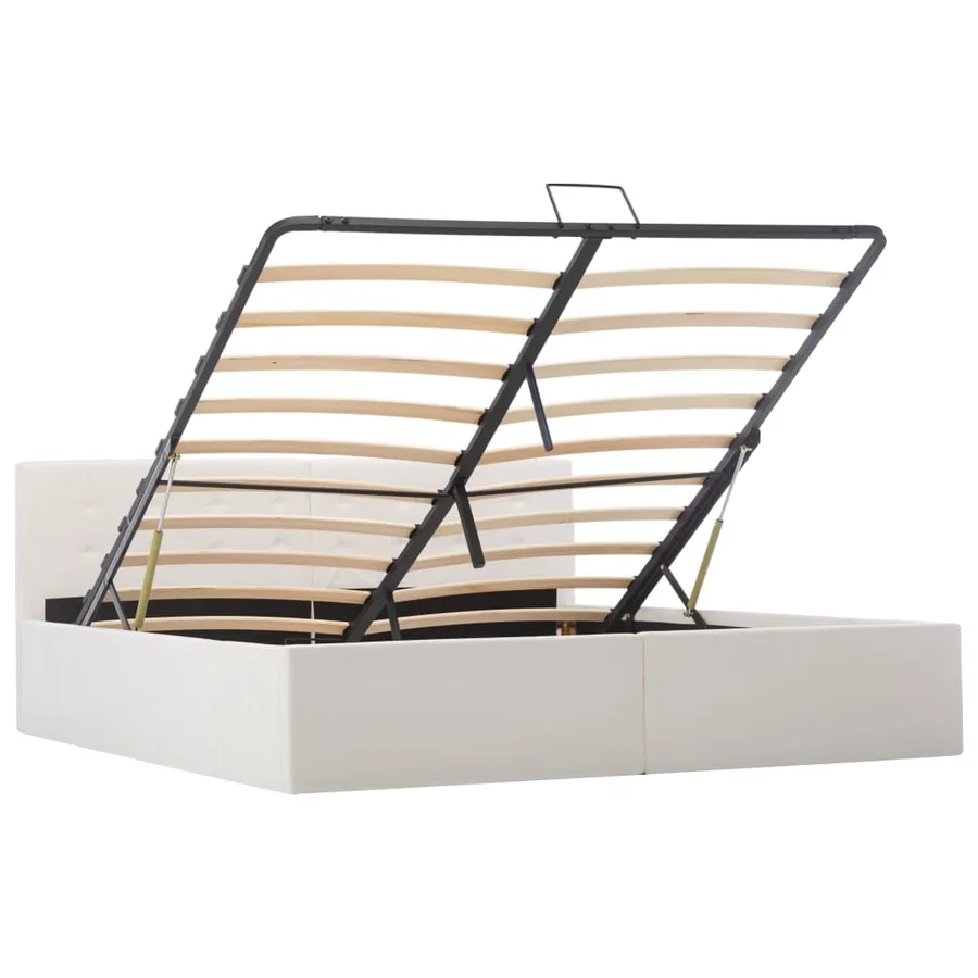 Cadre de lit avec rangement hydraulique Similicuir 160x200 cm - 2