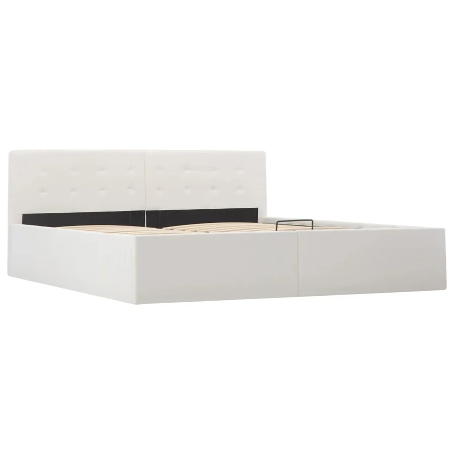 Cadre de lit avec rangement hydraulique Similicuir 160x200 cm - 3