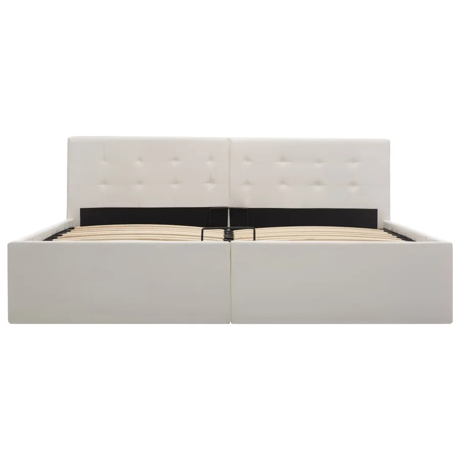 Cadre de lit avec rangement hydraulique Similicuir 160x200 cm - 4