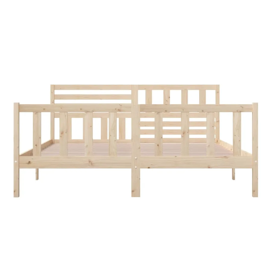 Cadre de lit sans matelas bois massif - 5