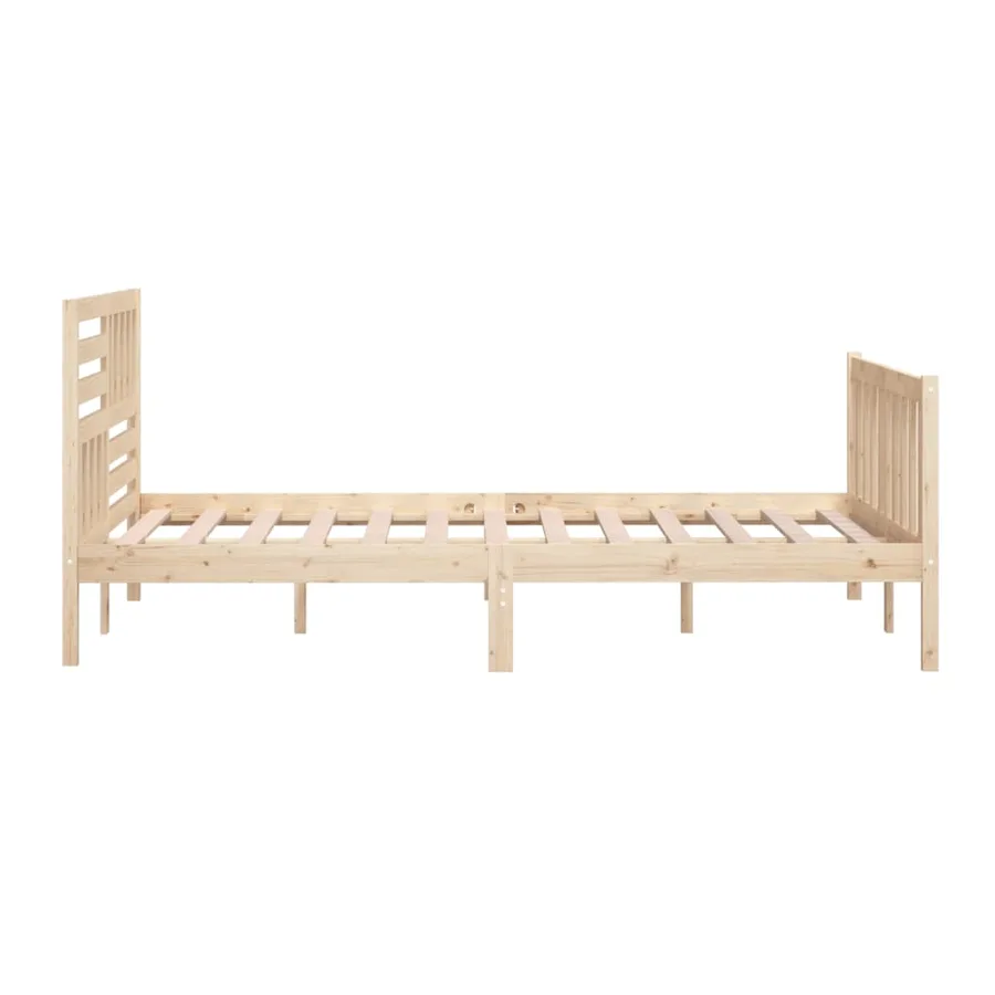 Cadre de lit sans matelas bois massif - 6