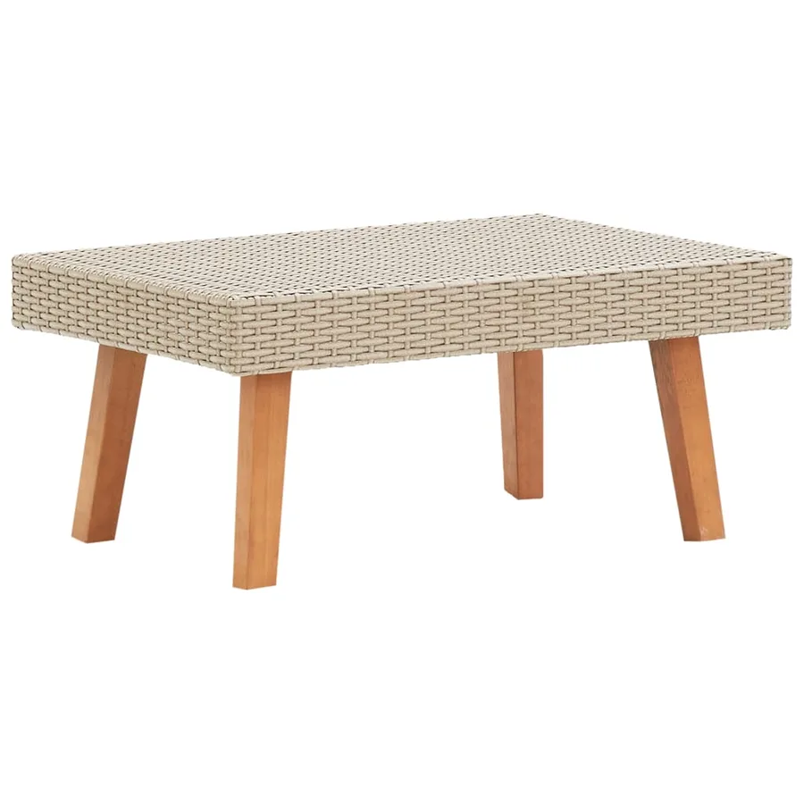 Salon de jardin 4 pcs avec coussins Résine tressée Beige - 6