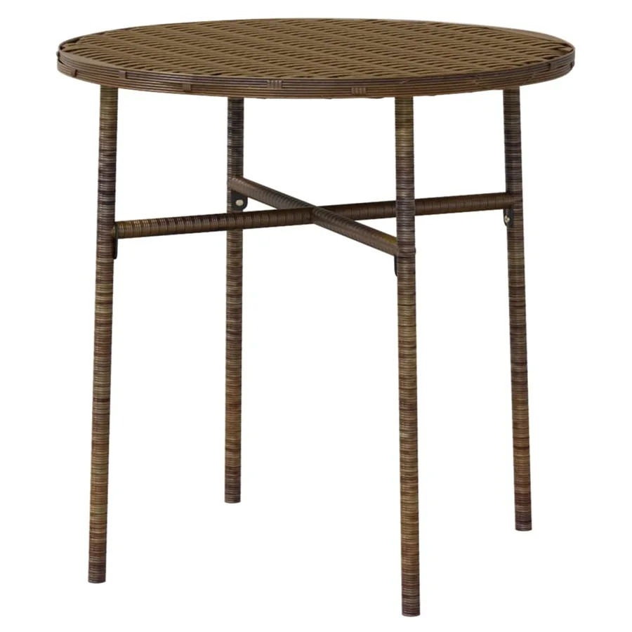 Ensemble à manger de jardin 3pcs Résine tressée Marron - 5