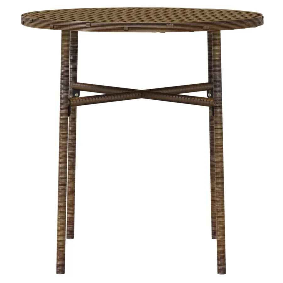 Ensemble à manger de jardin 3pcs Résine tressée Marron - 6