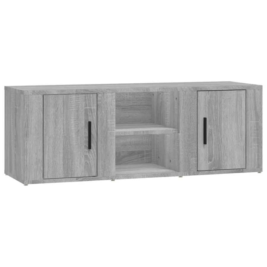 Meuble TV Sonoma gris 100x31,5x35 cm Bois d'ingénierie - 2