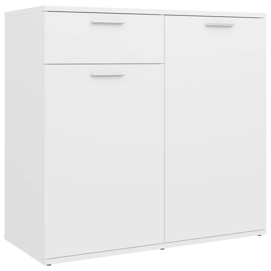 Buffet blanc 80x36x75 cm bois d'ingénierie - 2