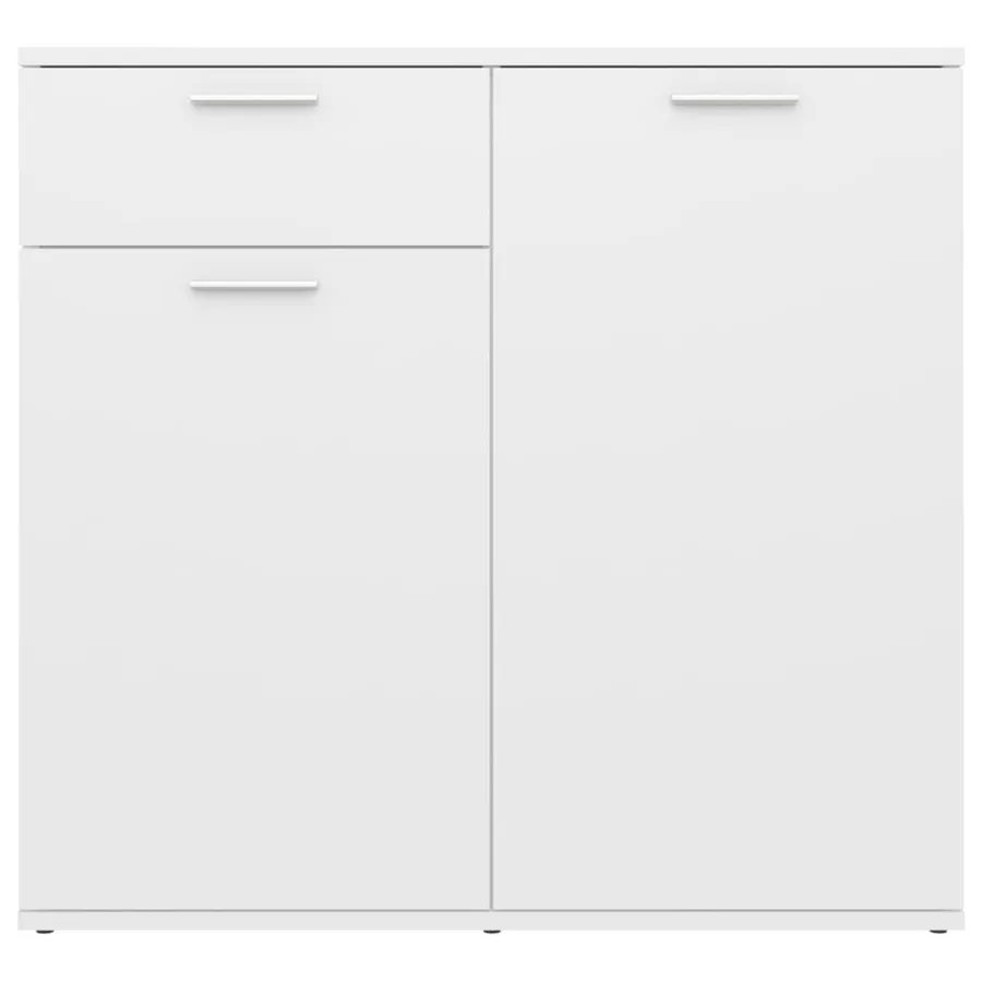 Buffet blanc 80x36x75 cm bois d'ingénierie - 6