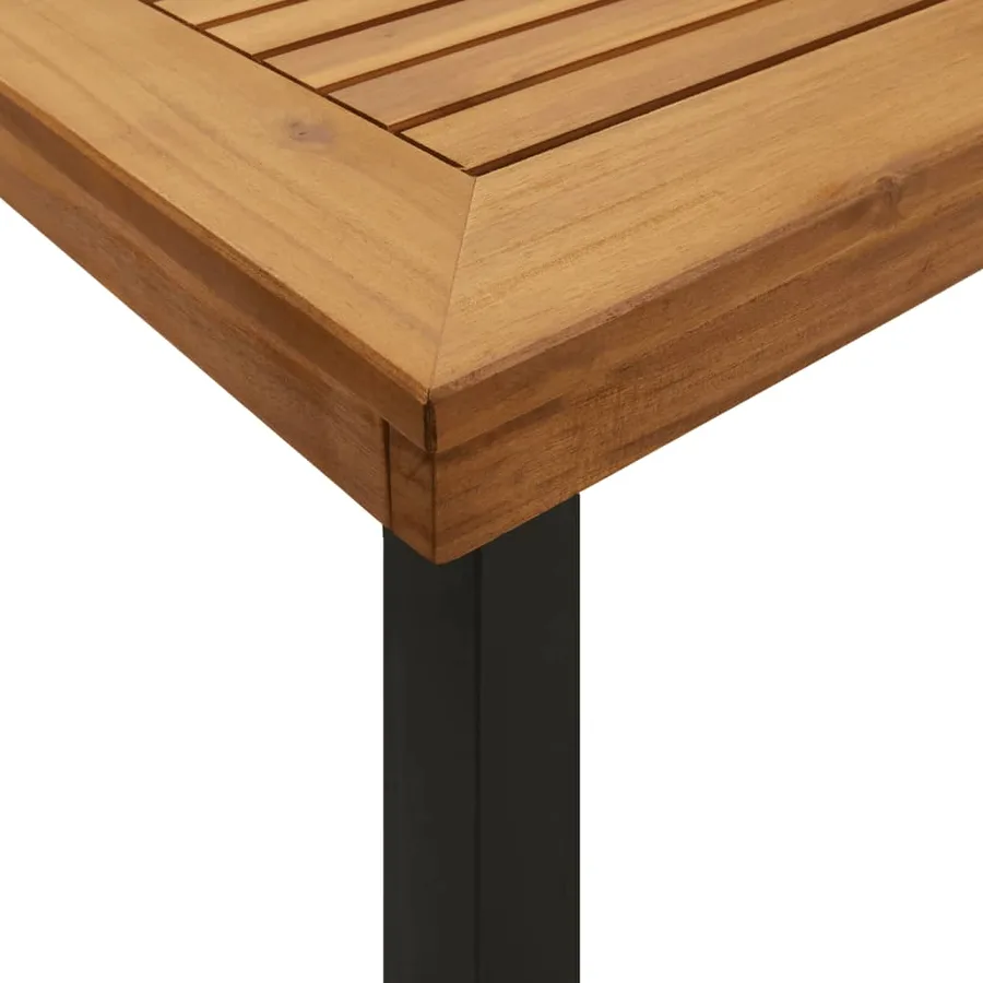 Ensemble à manger de jardin 7 pcs bois d'acacia solide et métal - 7