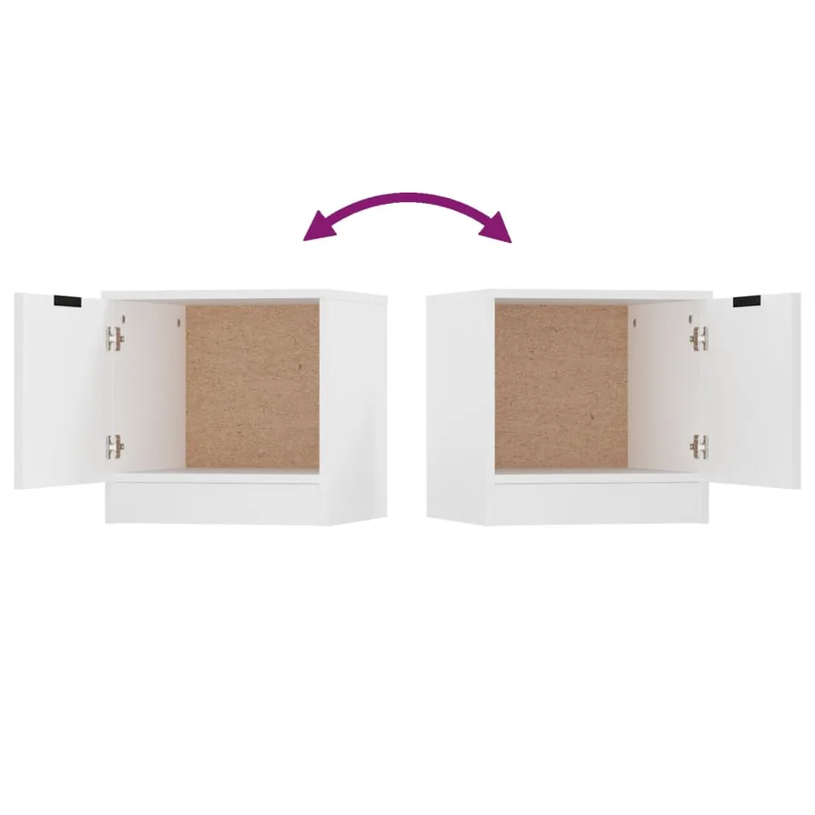 Tables de chevet 2 pcs Blanc 40x39x40 cm - 10