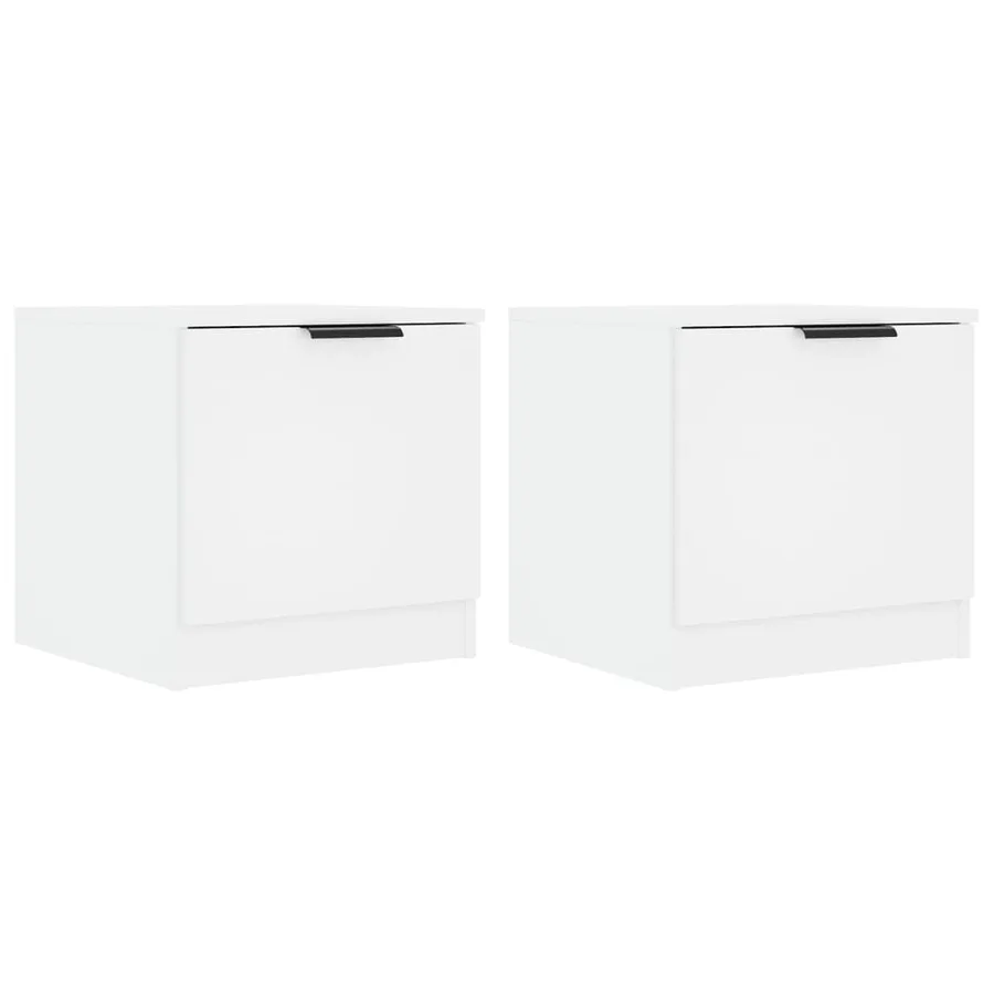 Tables de chevet 2 pcs Blanc 40x39x40 cm - 2