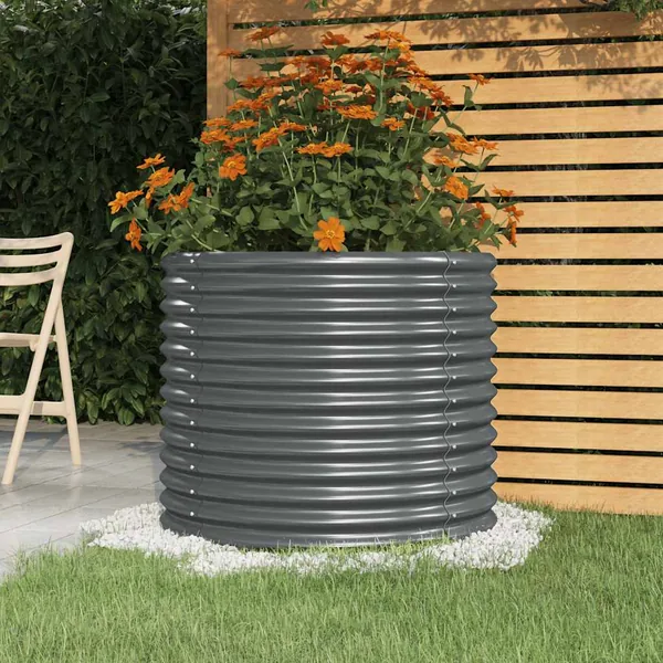 Jardinière Acier galvanisé 80x80x68 cm Anthracite