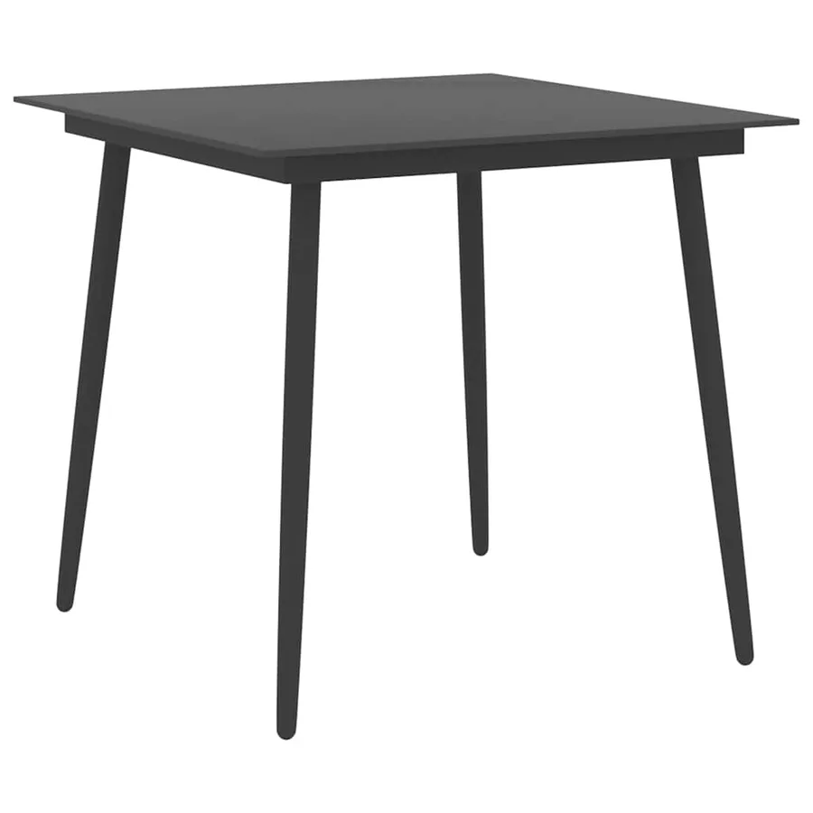 Ensemble à manger de jardin 3 pcs noir - 3