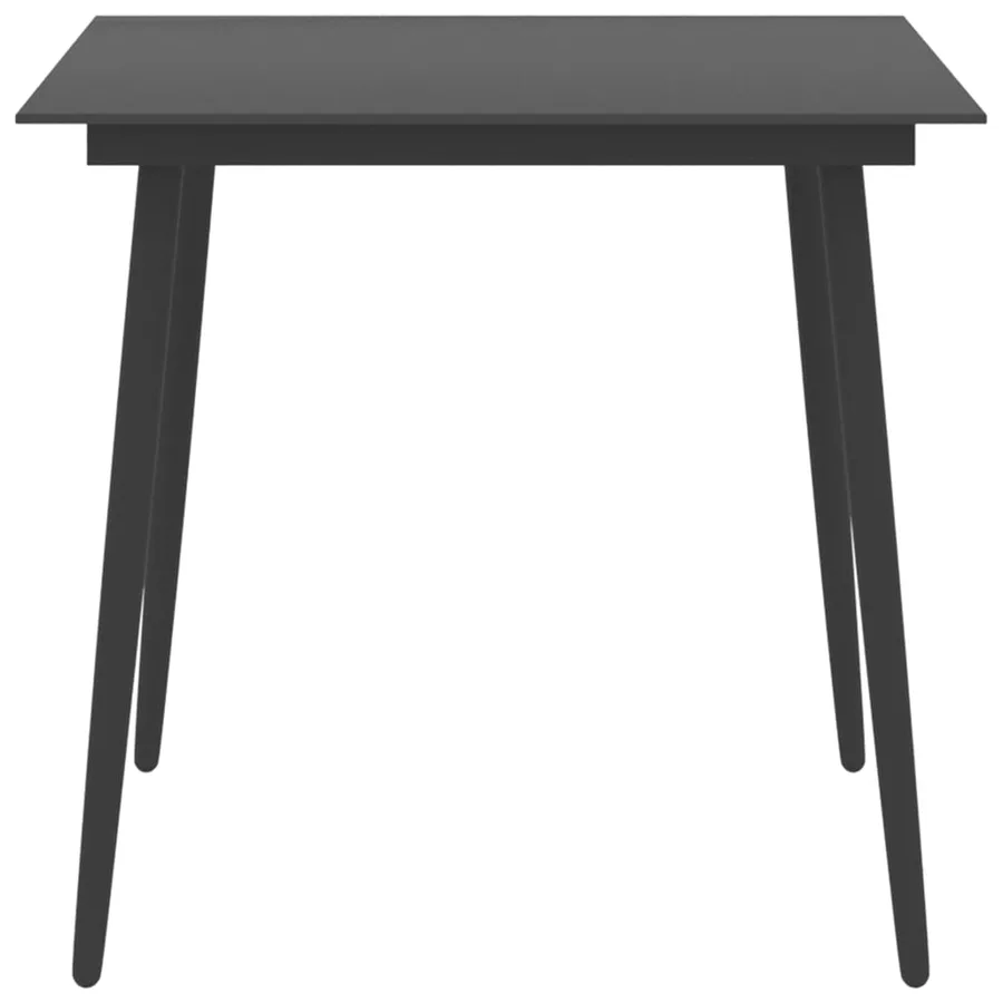 Ensemble à manger de jardin 3 pcs noir - 4