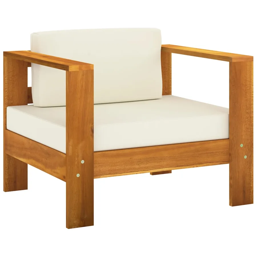 Salon de jardin 8 pièces avec coussins 100 x 60 cm Bois d'acacia - 3