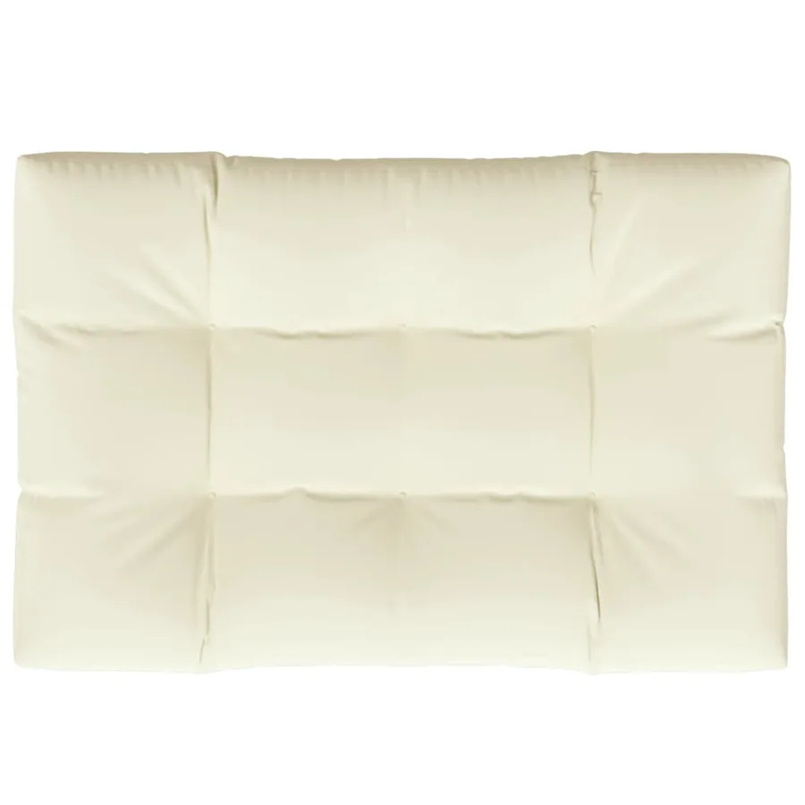 Coussin de palette crème 120x80x12 cm tissu - 2