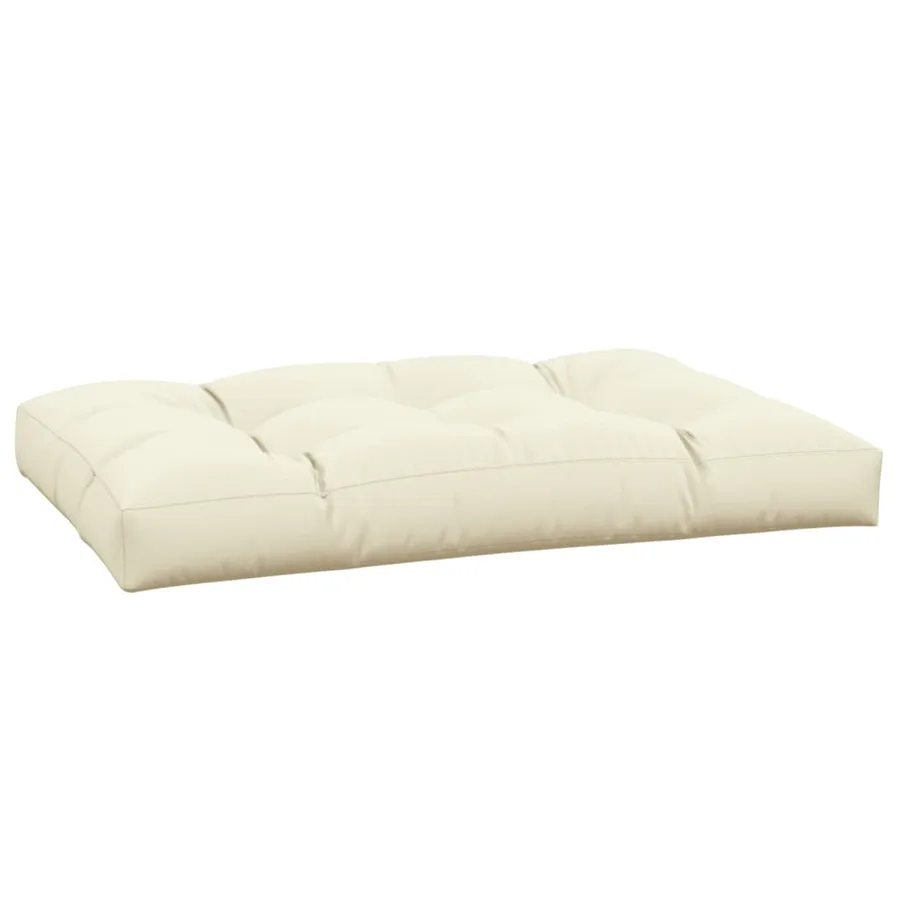 Coussin de palette crème 120x80x12 cm tissu - 4