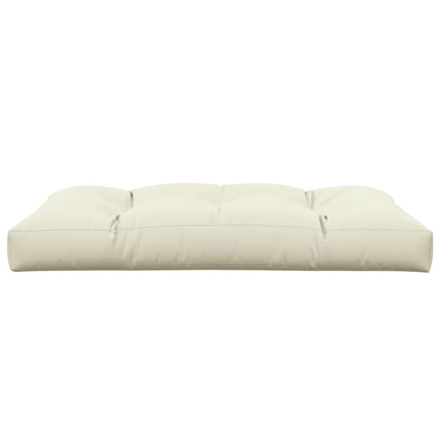 Coussin de palette crème 120x80x12 cm tissu - 5