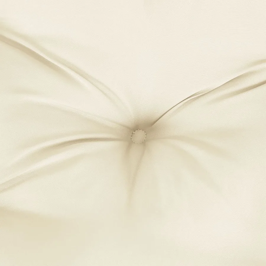 Coussin de palette crème 120x80x12 cm tissu - 7