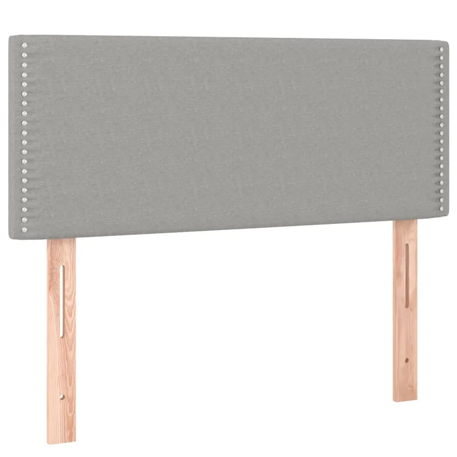 Sommier à lattes de lit avec matelas et LED Gris clair 90x190cm - 7