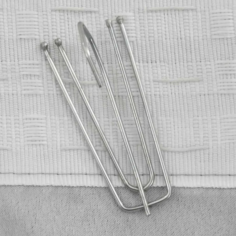 Rideaux occultants aspect lin avec crochets 2pcs Gris 140x225cm - 4