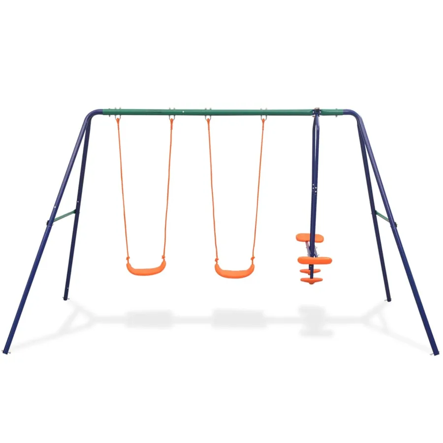 Ensemble de balançoires avec 4 sièges Orange - 2