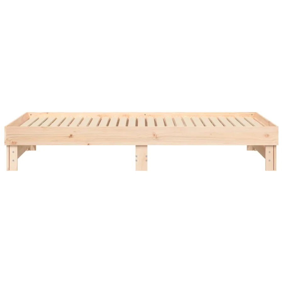 Lit coulissant sans matelas 2x(90x200) cm Bois de pin massif - 10