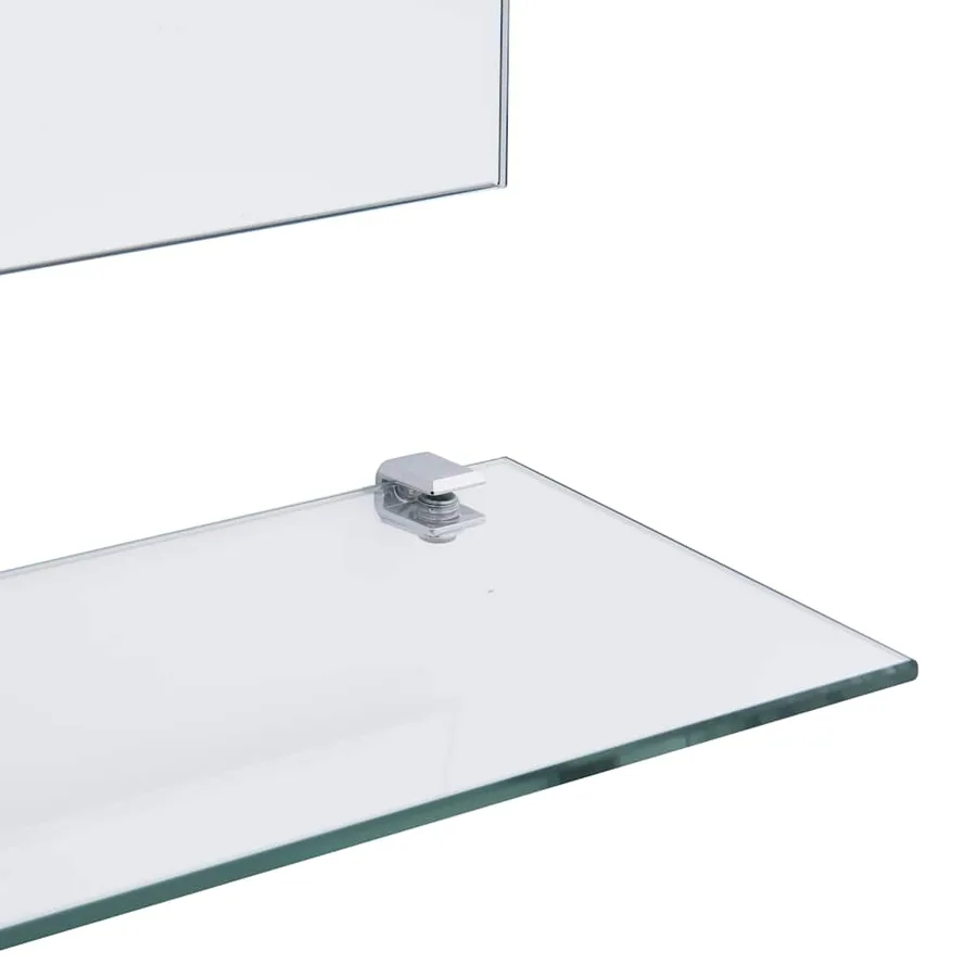Miroir mural avec étagère 80x60 cm Verre trempé - 4