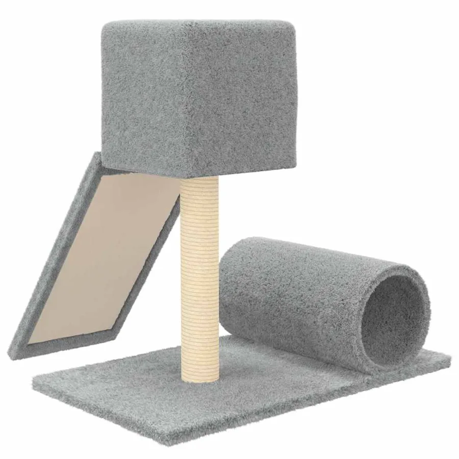 Arbre à chat avec griffoir en sisal Gris clair 59 cm - 5