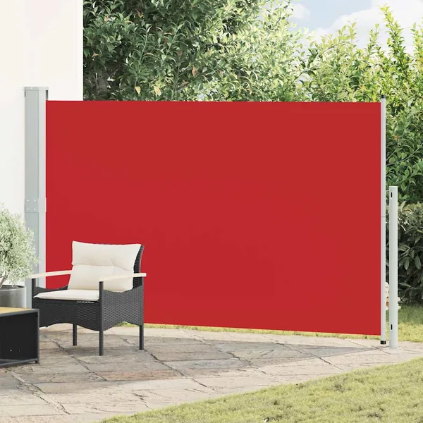 Auvent latéral rétractable de patio 180x300 cm Rouge