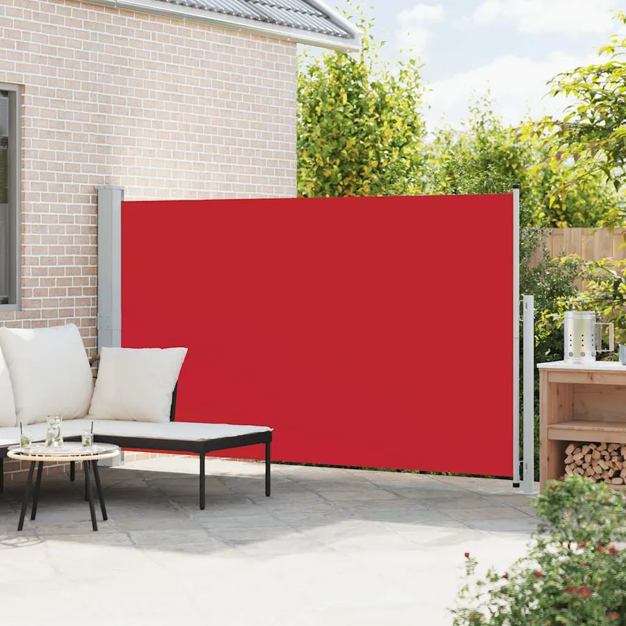 Auvent latéral rétractable de patio 180x300 cm Rouge - 3
