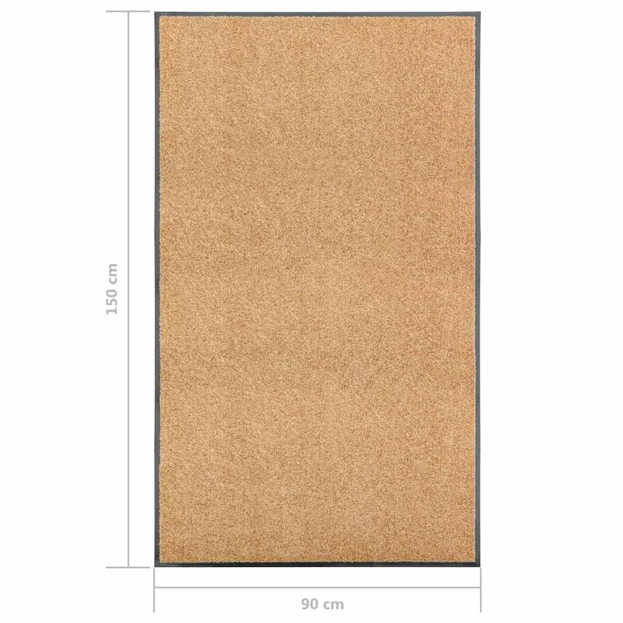 Paillasson lavable Crème 90x150 cm - 6