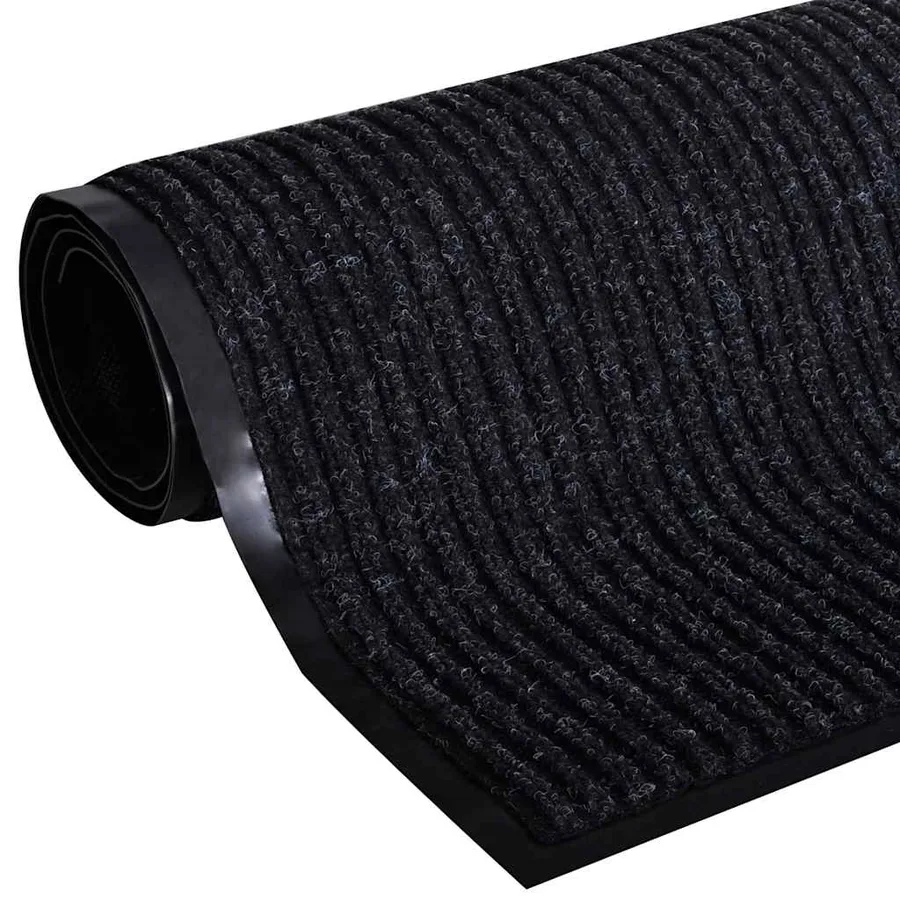 Tapis d'entrée noir 120 x 180 cm PVC - 2
