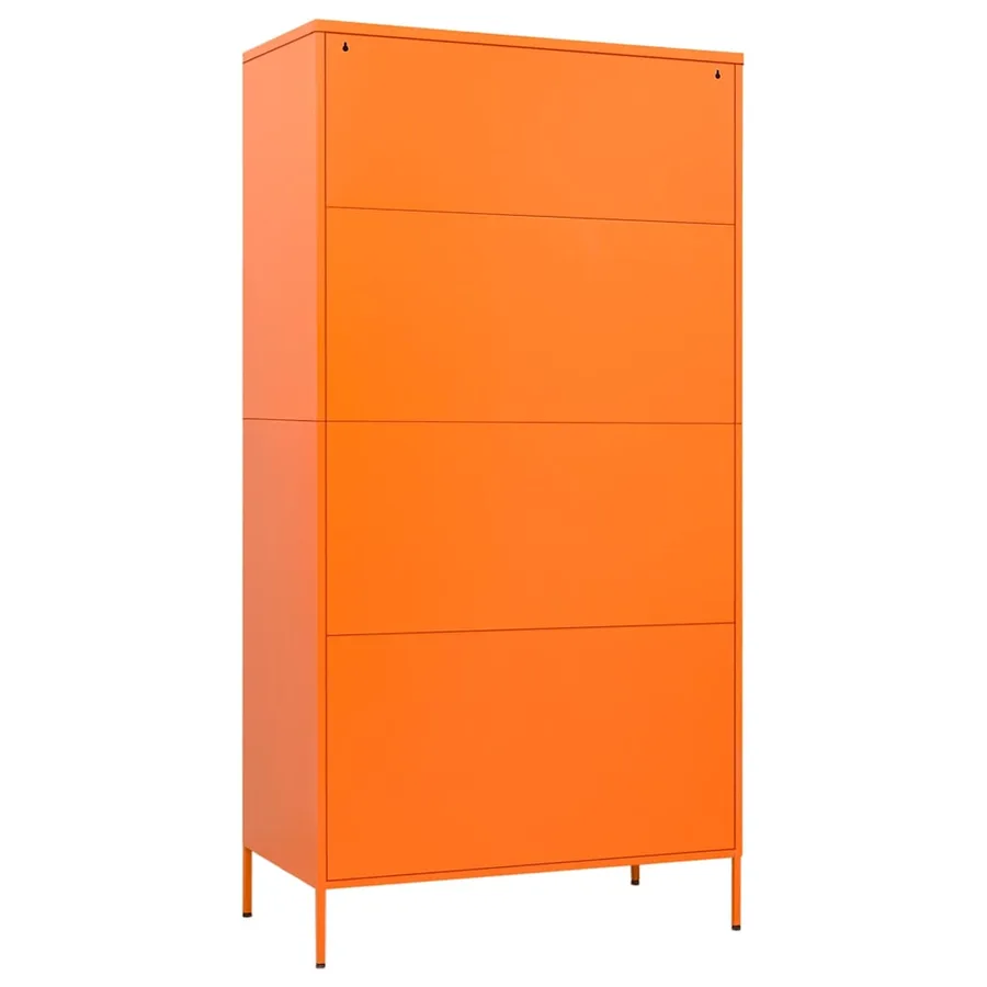 Garde-robe Orange 90x50x180 cm Acier - 5
