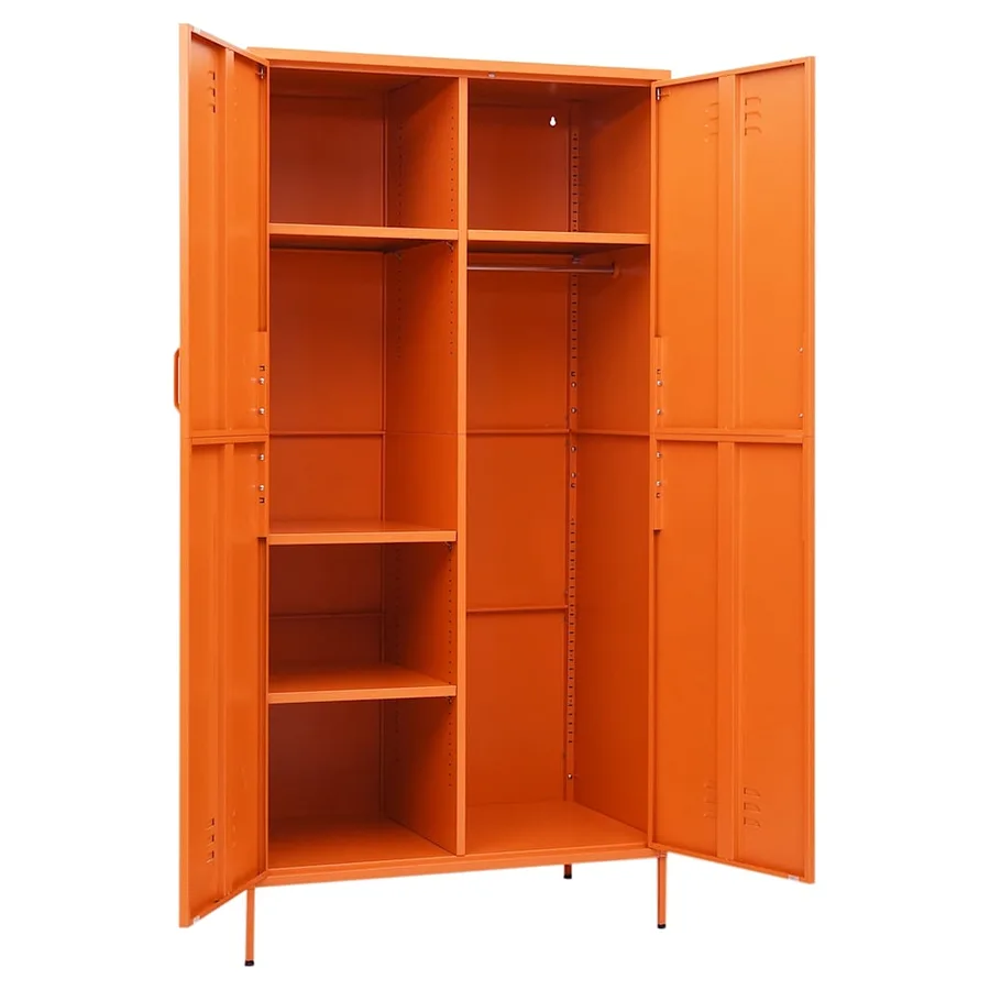 Garde-robe Orange 90x50x180 cm Acier - 6