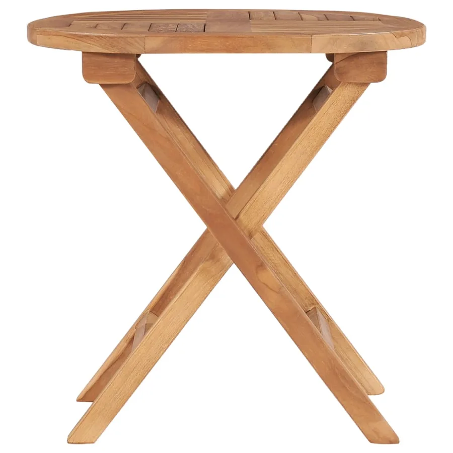 Table pliable de jardin 45 cm Bois de teck solide - 3