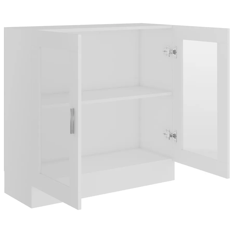 Armoire à vitrine Blanc 82,5x30,5x80 cm Bois d'ingénierie - 4