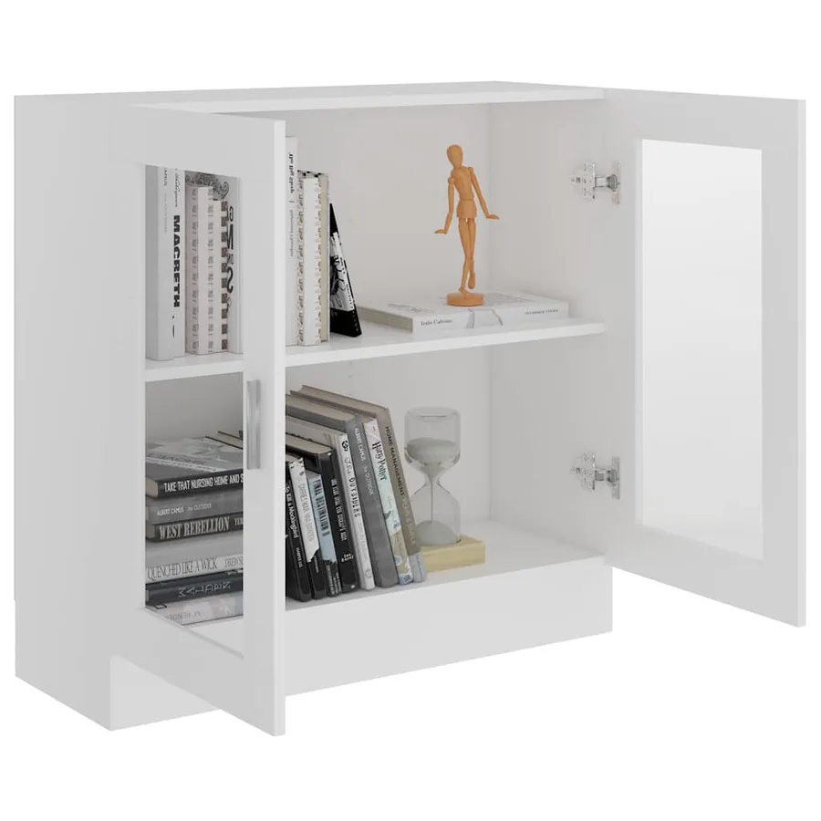Armoire à vitrine Blanc 82,5x30,5x80 cm Bois d'ingénierie - 7