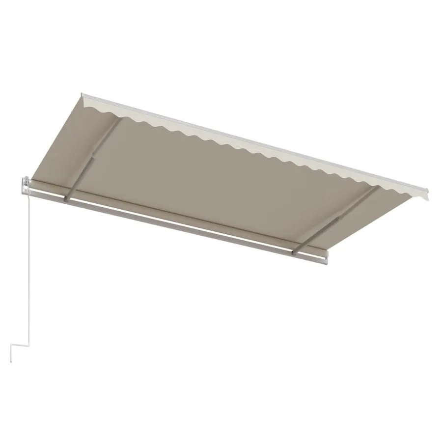 Auvent rétractable automatique 500x300 cm Crème - 5