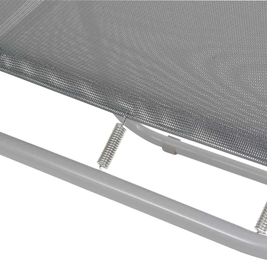 Ensemble à manger d'extérieur 8 pcs Acier et textilène Gris - 13