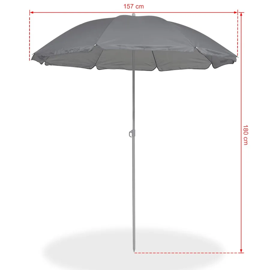 Ensemble à manger d'extérieur 8 pcs Acier et textilène Gris - 20