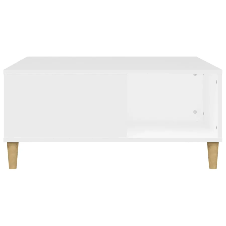 Table basse blanc 80x80x36,5 cm bois d'ingénierie - 5